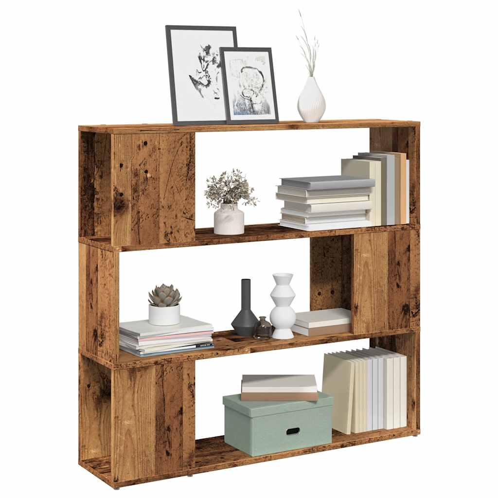 Bibliothèque/Séparateur de pièce vieux bois 100x24x94 cm - XIOS