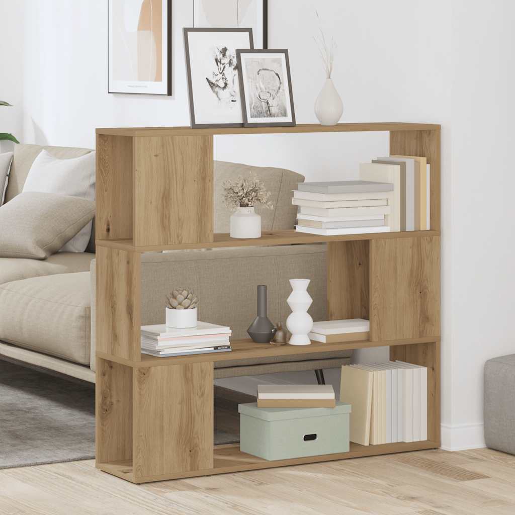 Bibliothèque/Séparateur de pièce chêne artisanal 100x24x94 cm - XIOS