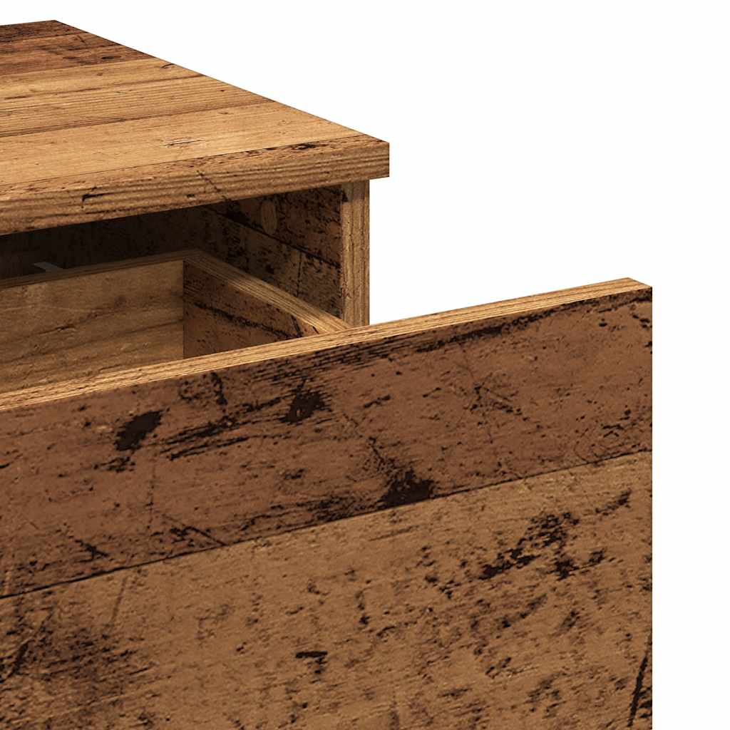 Tables de chevet 2 pcs vieux bois 40x35x65 cm bois d’ingénierie - XIOS