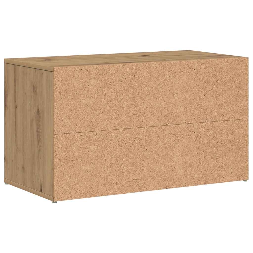 Banc d'entrée 80x40x45 cm chêne artisanal bois d'ingénierie - XIOS