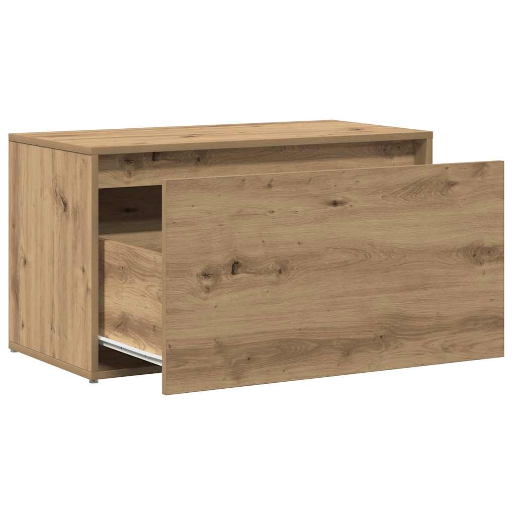 Banc d'entrée 80x40x45 cm chêne artisanal bois d'ingénierie - XIOS