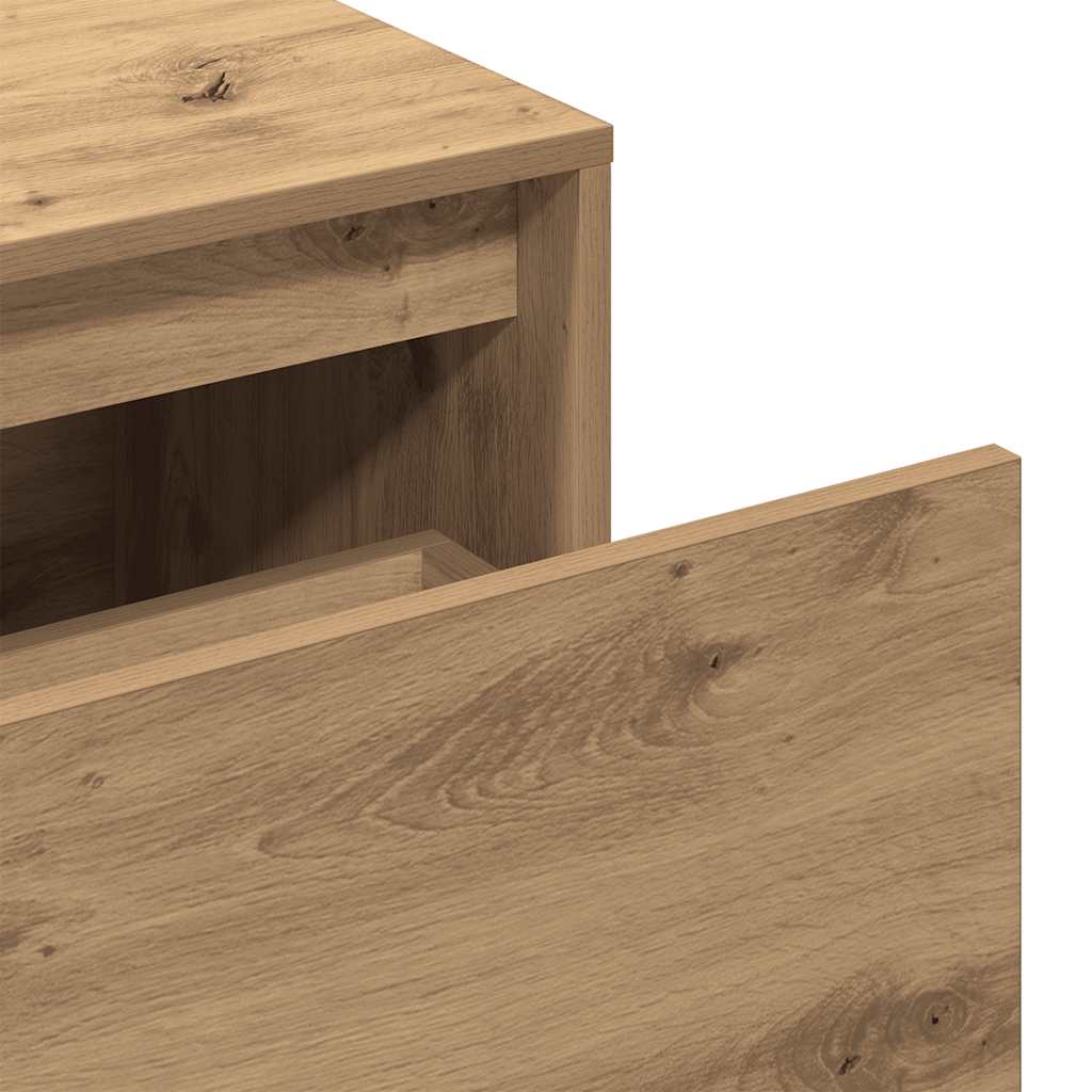 Banc d'entrée 80x40x45 cm chêne artisanal bois d'ingénierie - XIOS