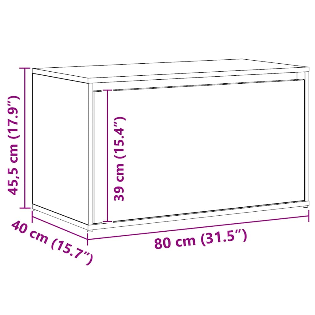 Banc d'entrée 80x40x45 cm chêne artisanal bois d'ingénierie - XIOS