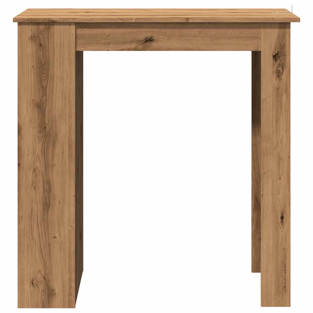 Table de bar avec étagère de rangement chêne artisanal - XIOS