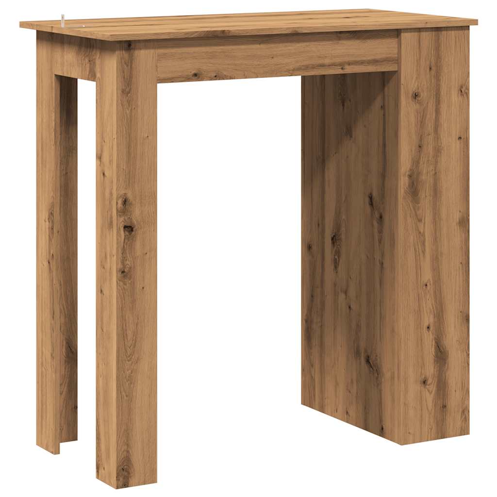 Table de bar avec étagère de rangement chêne artisanal - XIOS