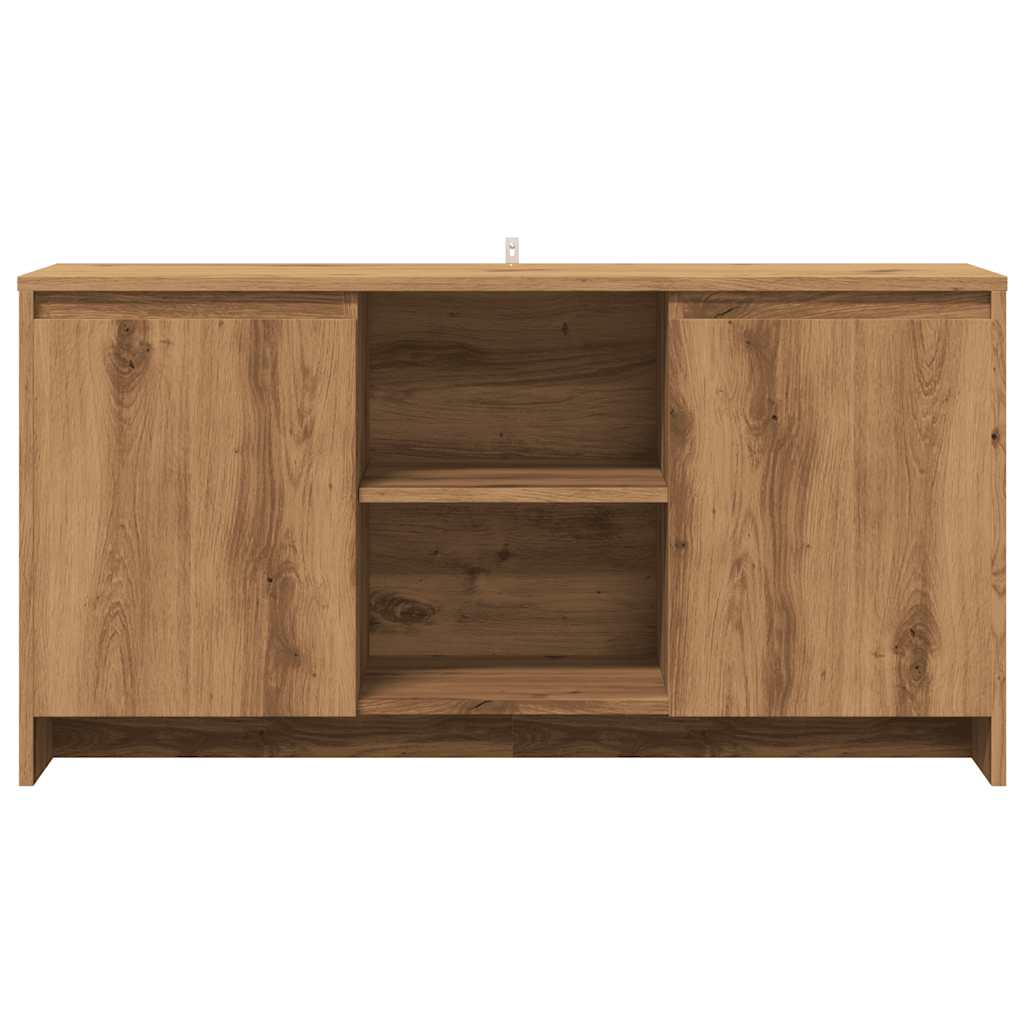 Meuble TV chêne artisanal 102x37,5x52,5 cm bois d'ingénierie - XIOS