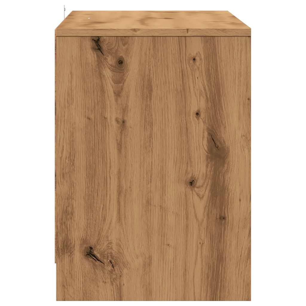 Meuble TV chêne artisanal 102x37,5x52,5 cm bois d'ingénierie - XIOS