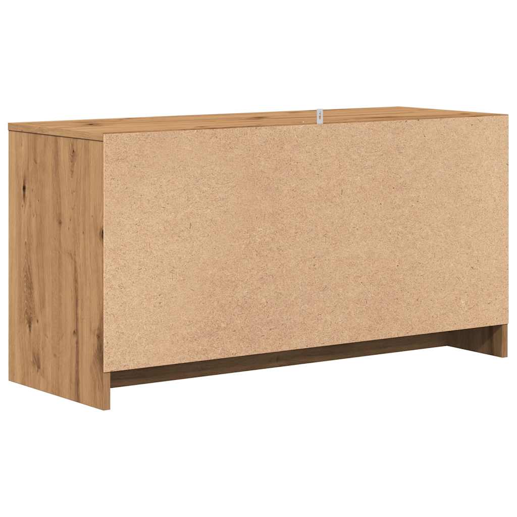 Meuble TV chêne artisanal 102x37,5x52,5 cm bois d'ingénierie - XIOS