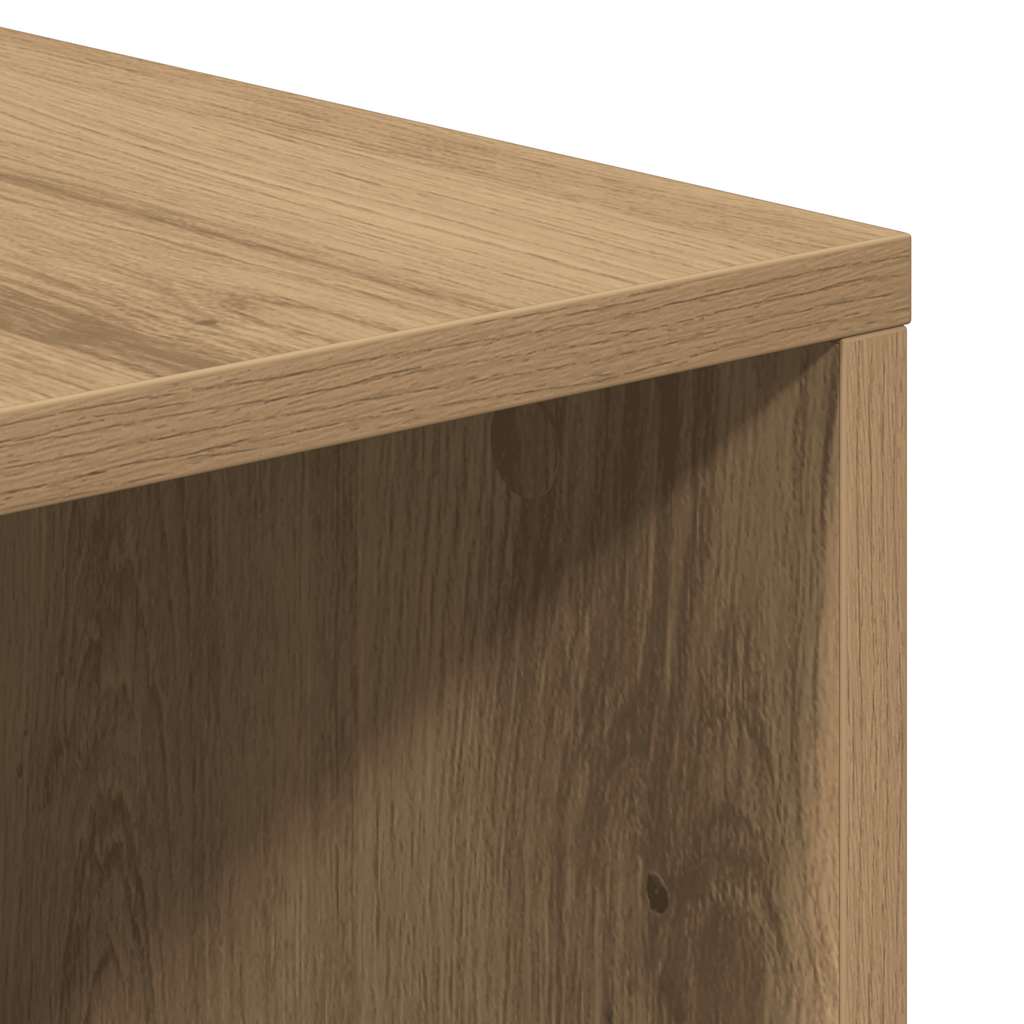 Meuble TV chêne artisanal 130x35x50 cm bois d'ingénierie - XIOS