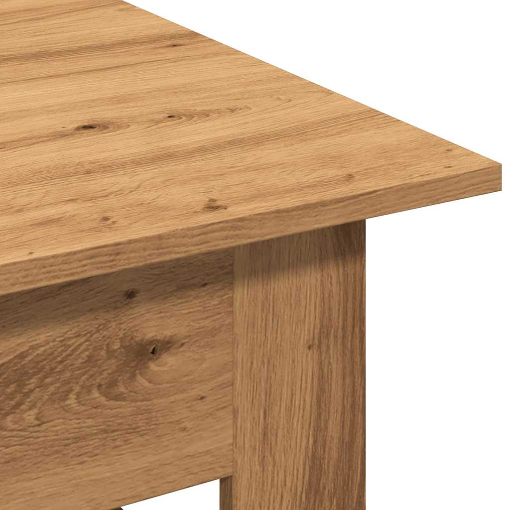 Table basse chêne artisanal 102x55x42 cm bois d'ingénierie XIOS