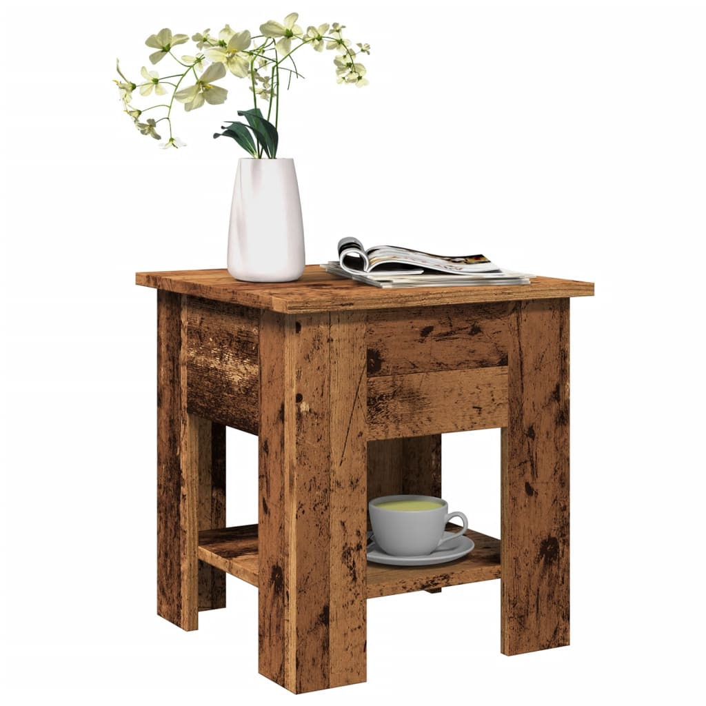 Table basse vieux bois 40x40x42 cm bois d'ingénierie - XIOS