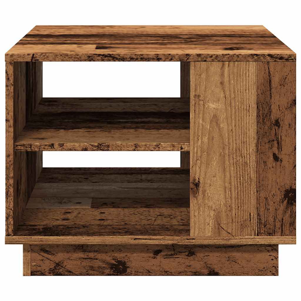 Table basse vieux bois 55x55x42 cm bois d'ingénierie - XIOS