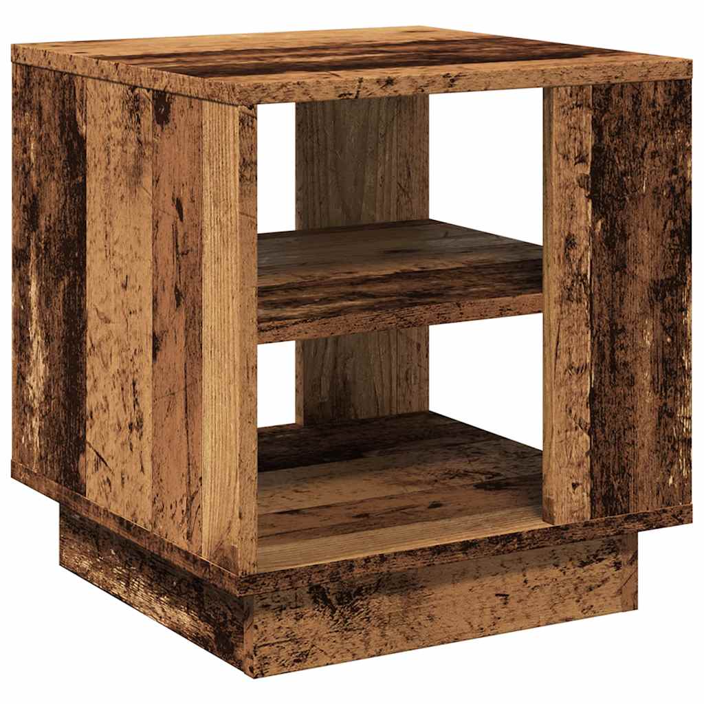 Table basse vieux bois 40x40x43 cm bois d'ingénierie - XIOS