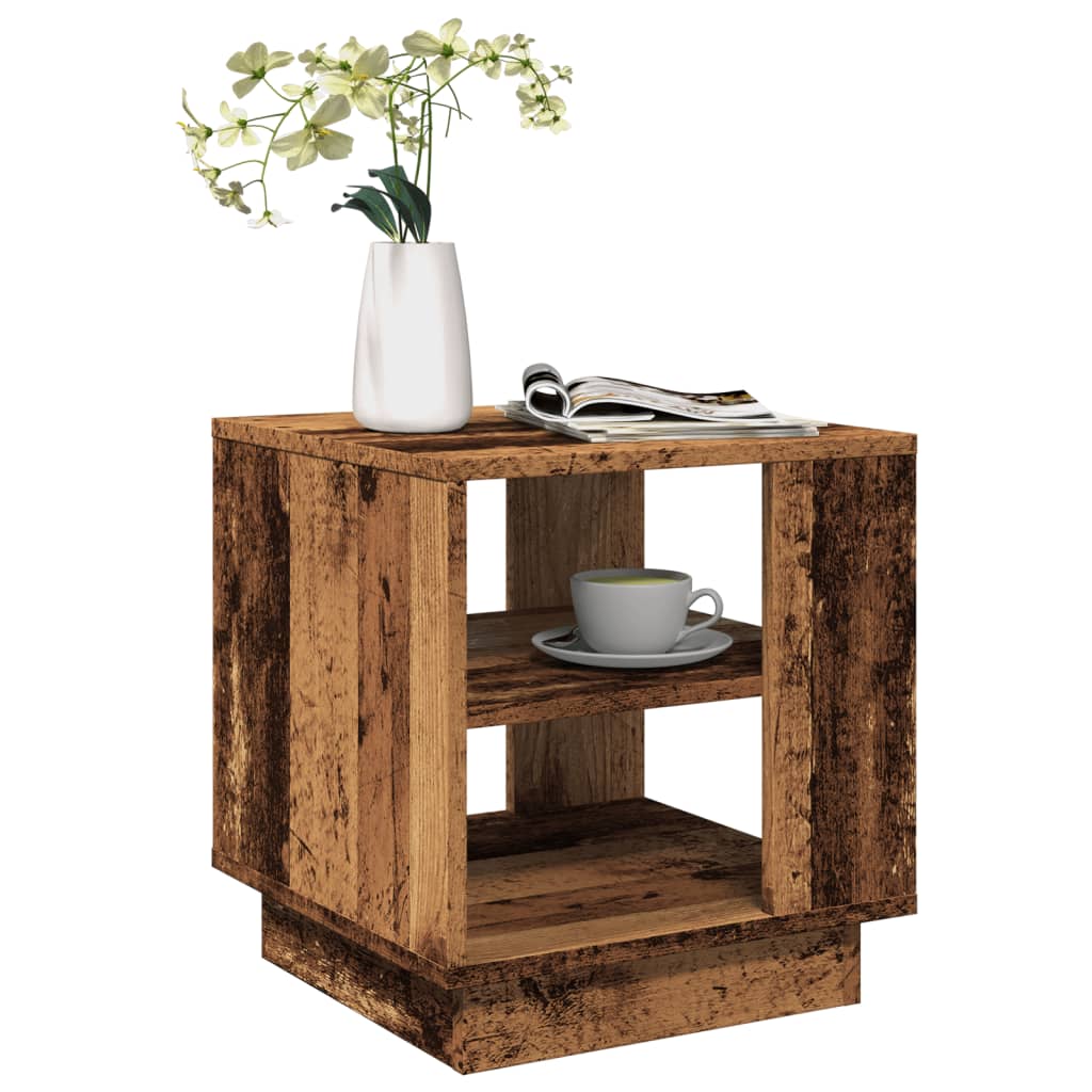 Table basse vieux bois 40x40x43 cm bois d'ingénierie - XIOS