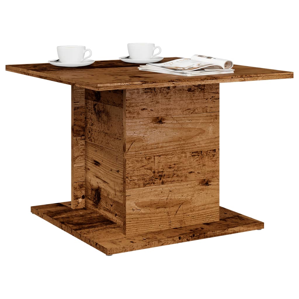 Table basse vieux bois 55,5x55,5x40 cm bois d'ingénierie - XIOS