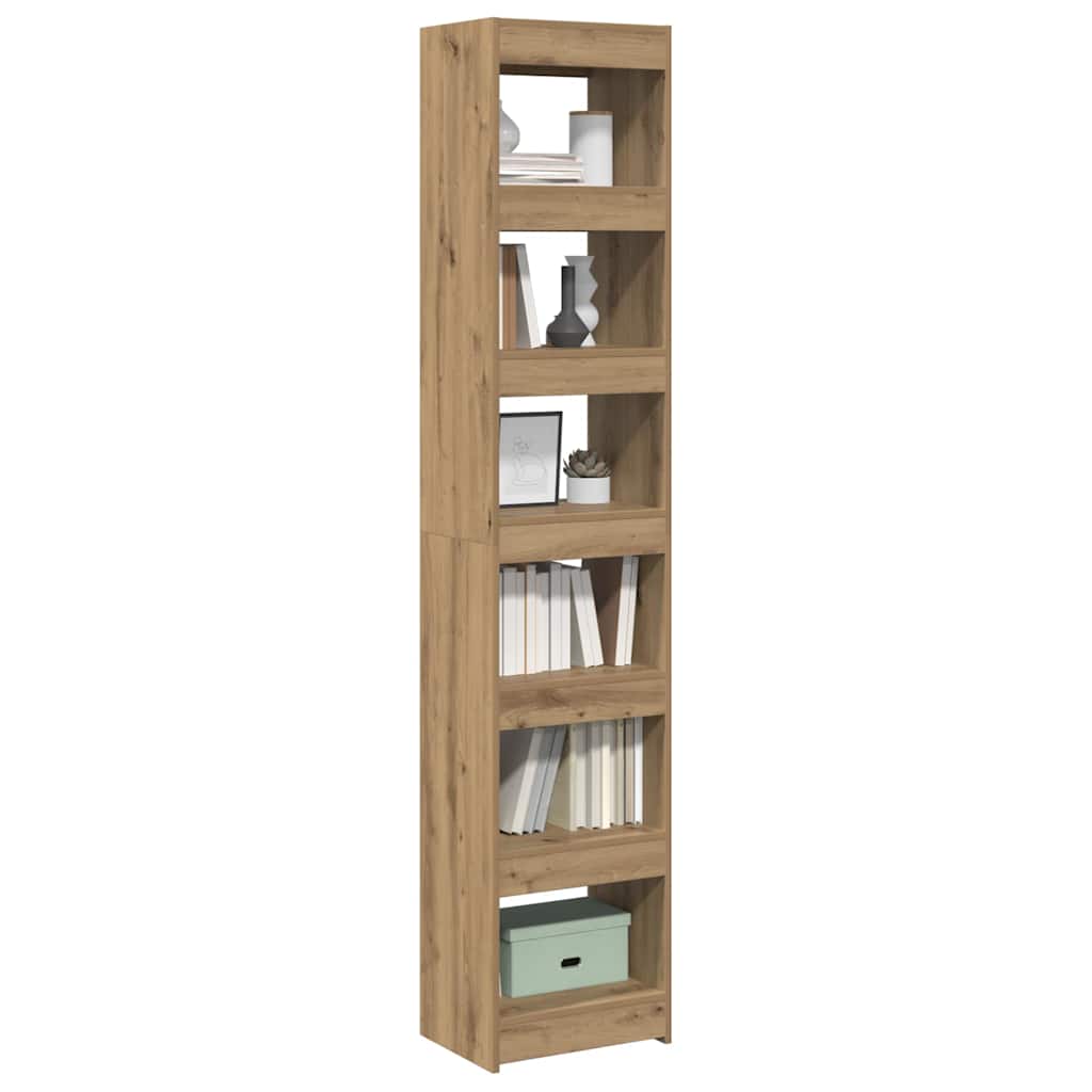 Bibliothèque/Séparateur de pièce chêne artisanal 40x30x198 cm - XIOS