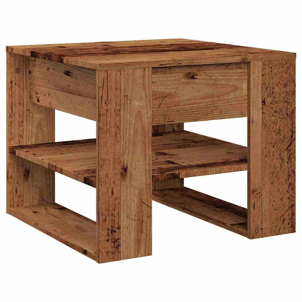 Table basse vieux bois 55,5x55x45 cm bois d'ingénierie - XIOS