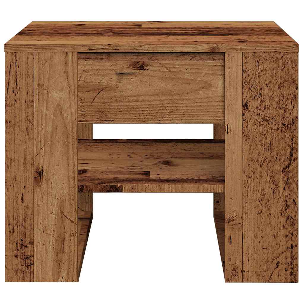 Table basse vieux bois 55,5x55x45 cm bois d'ingénierie - XIOS