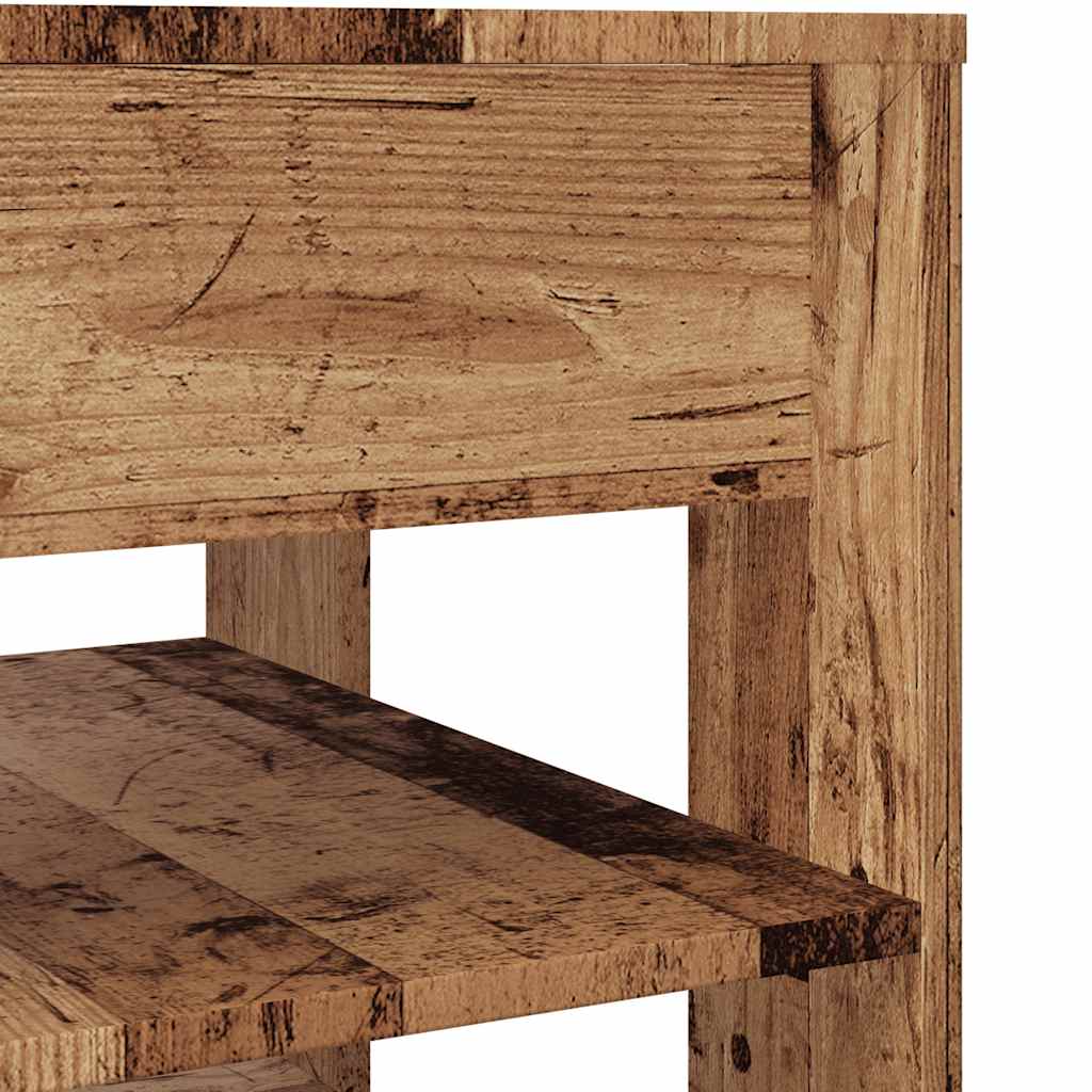 Table basse vieux bois 55,5x55x45 cm bois d'ingénierie - XIOS