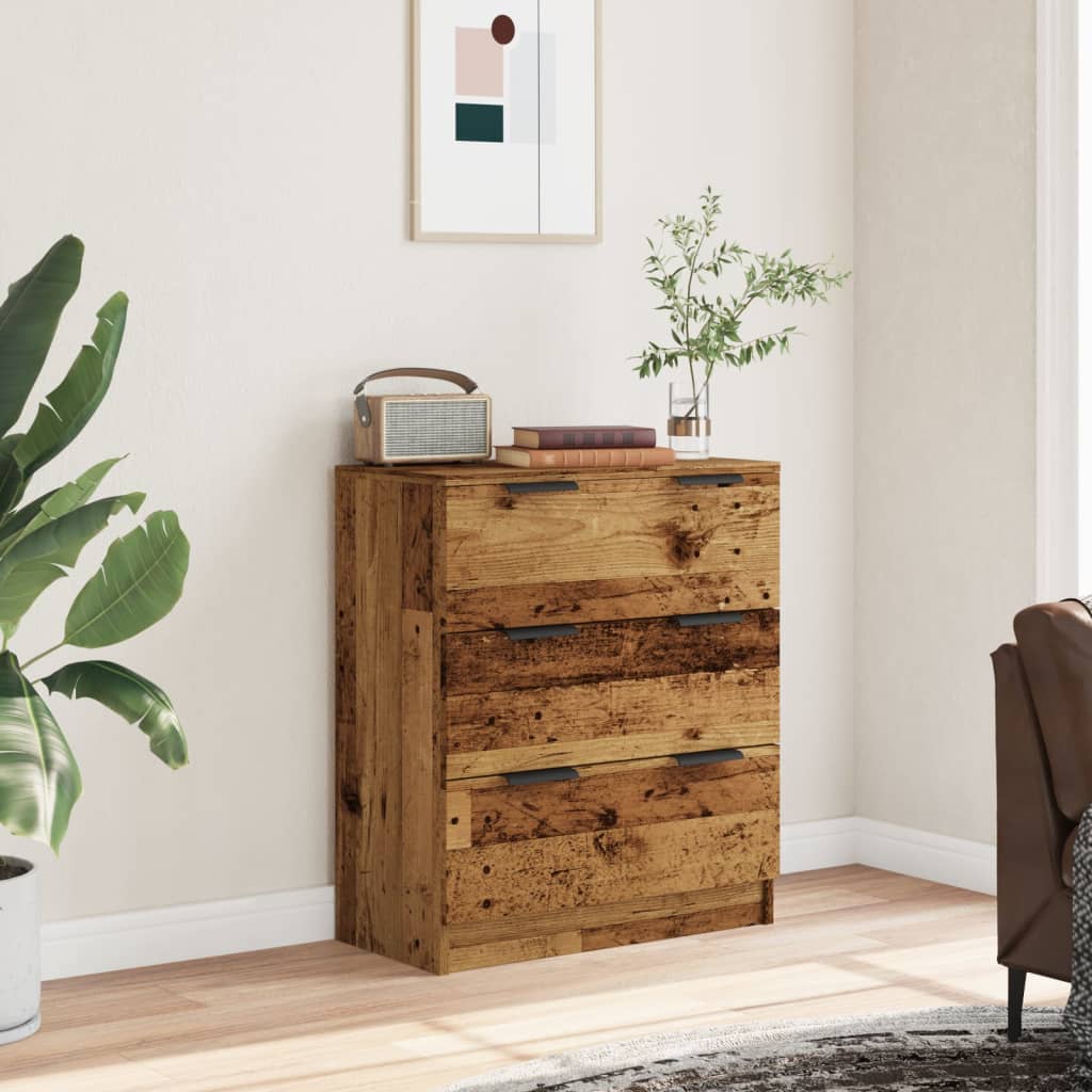 Buffet vieux bois 60x30x70 cm bois d'ingénierie - XIOS
