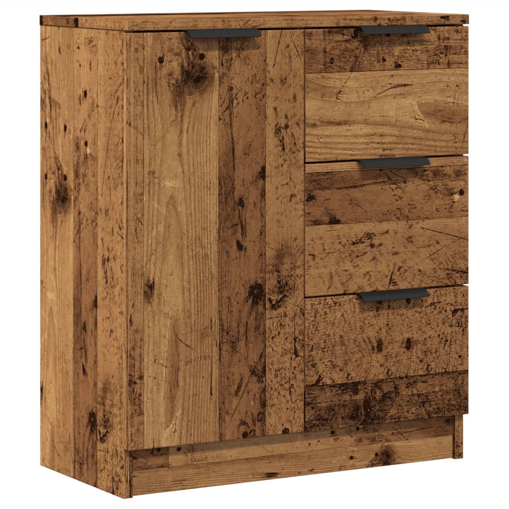Buffet vieux bois 60x30x70 cm bois d'ingénierie - XIOS