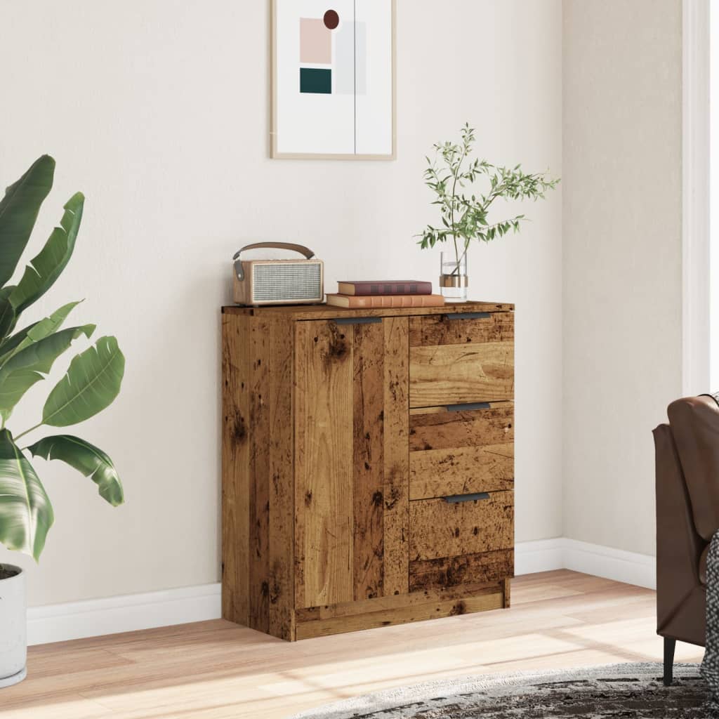 Buffet vieux bois 60x30x70 cm bois d'ingénierie - XIOS