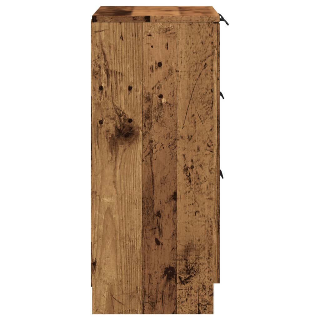 Buffet vieux bois 60x30x70 cm bois d'ingénierie - XIOS