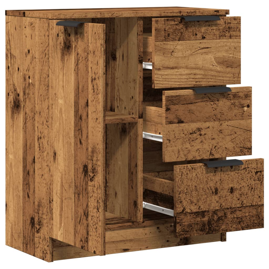 Buffet vieux bois 60x30x70 cm bois d'ingénierie - XIOS