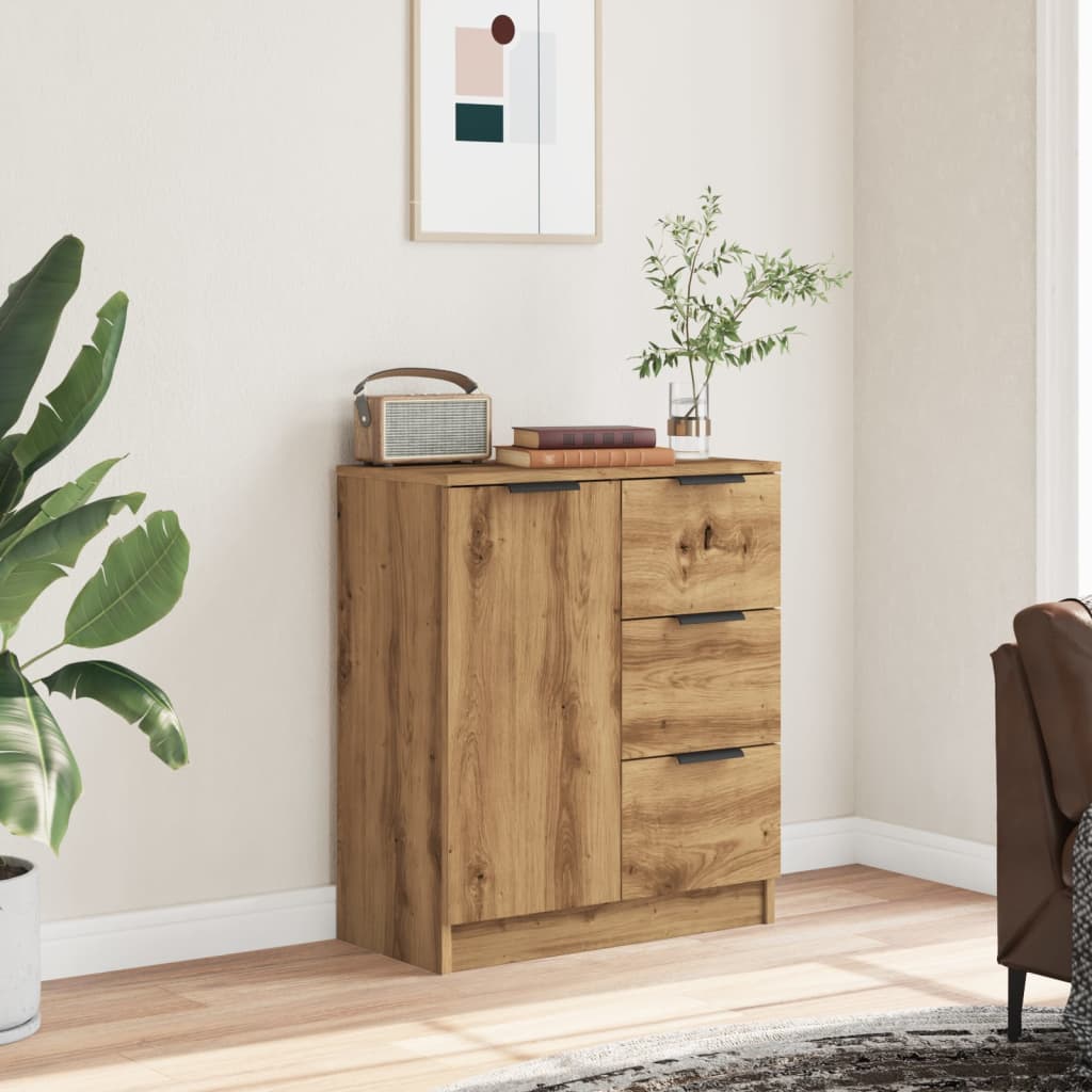 Buffet chêne artisanal 60x30x70 cm bois d'ingénierie - XIOS