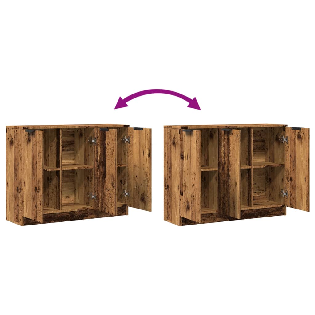 Buffet vieux bois 90,5x30x70 cm bois d'ingénierie - XIOS