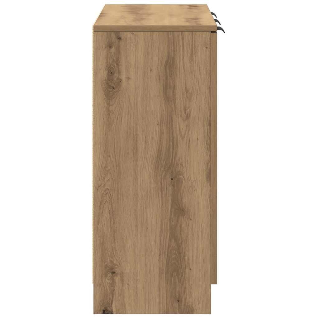 Buffet chêne artisanal 90,5x30x70 cm bois d'ingénierie - XIOS