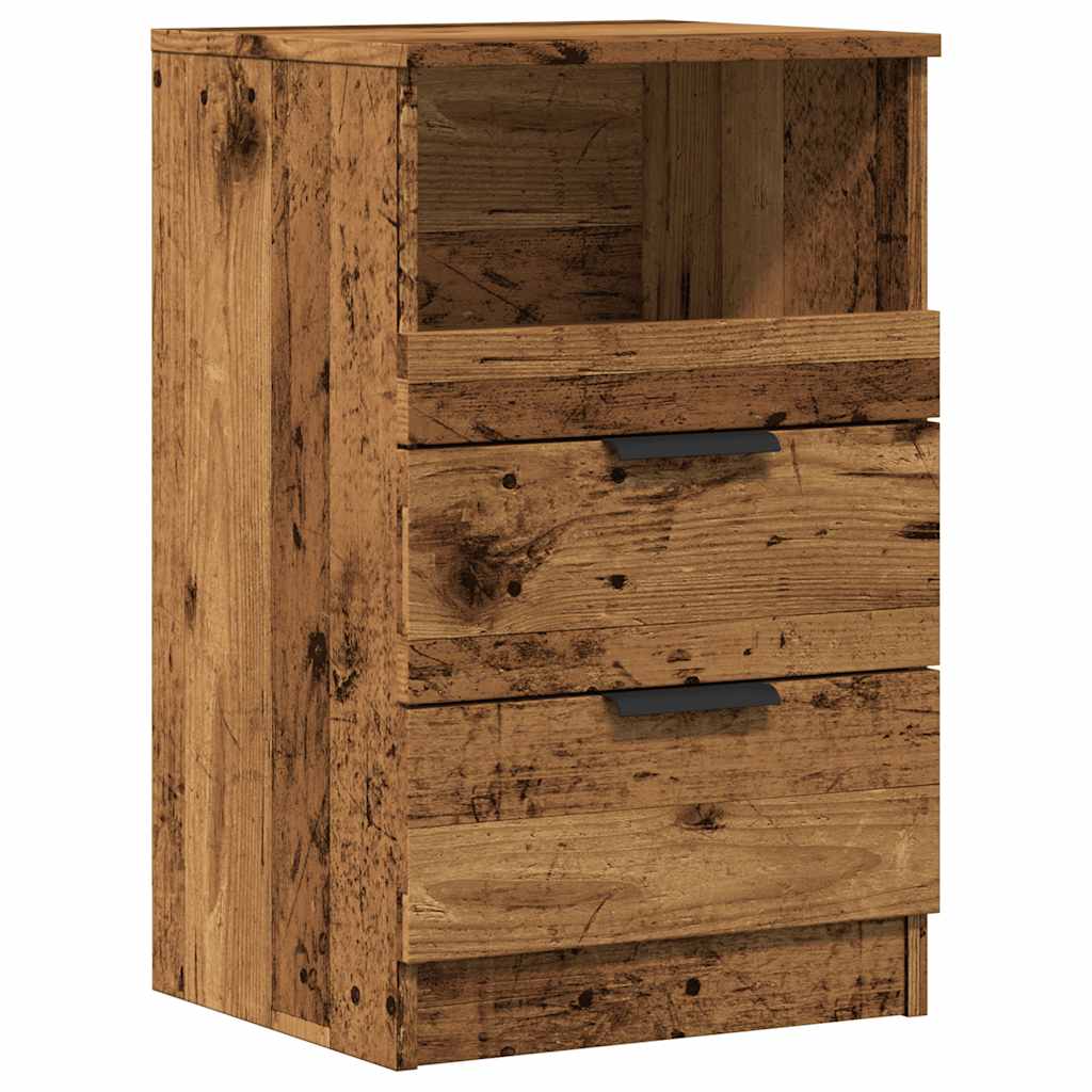 Tables de chevet 2 pcs vieux bois 40x36x65 cm bois d'ingénierie - XIOS