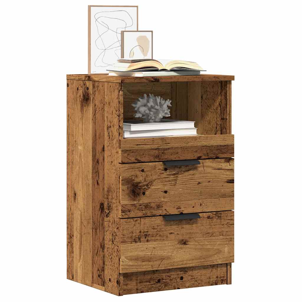 Tables de chevet 2 pcs vieux bois 40x36x65 cm bois d'ingénierie - XIOS
