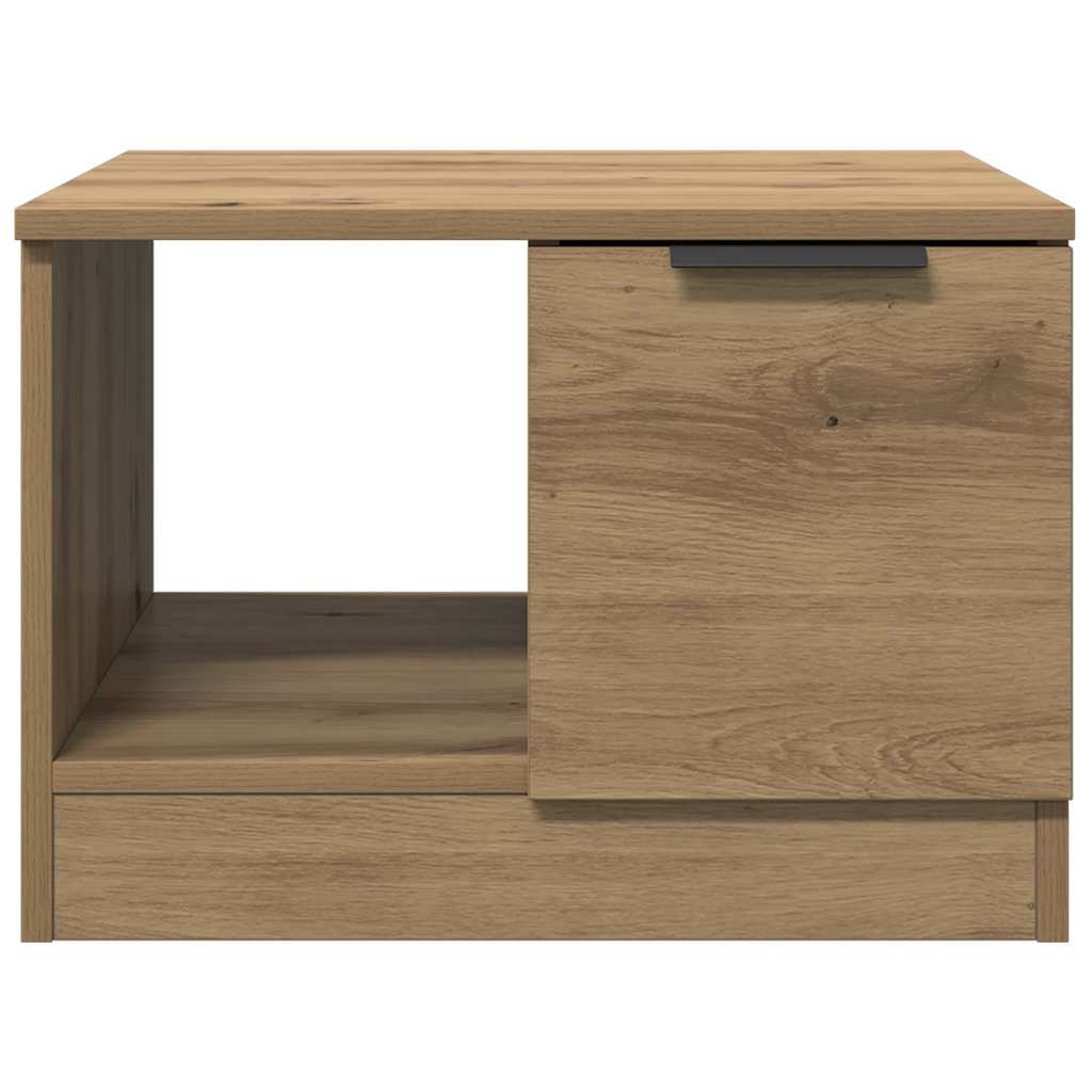 Table basse chêne artisanal 50x50x36 cm bois d'ingénierie - XIOS