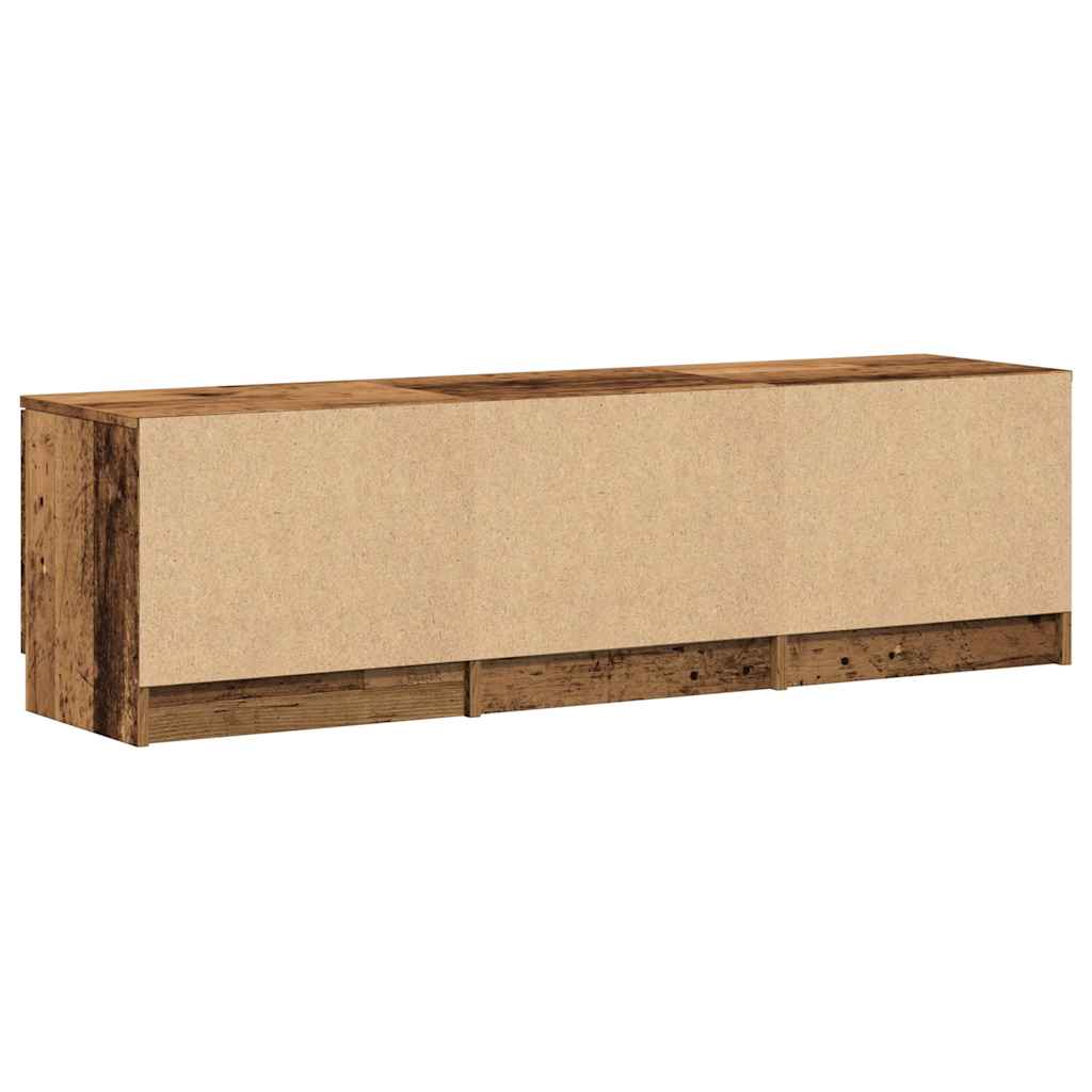 Meuble TV vieux bois 140x35x40 cm bois d'ingénierie - XIOS