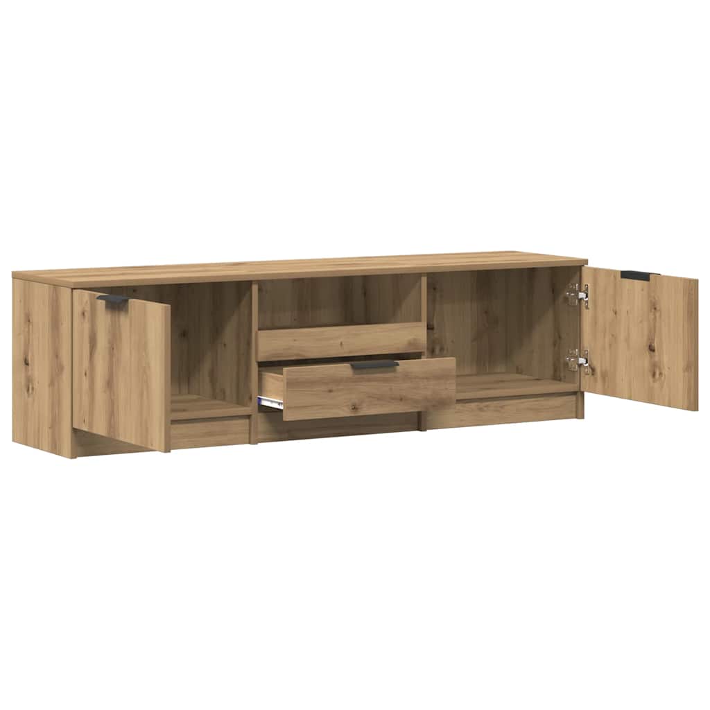 Meuble TV Chêne Artisan 140x35x40 cm Bois d'ingénierie - XIOS