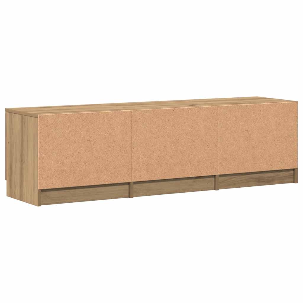Meuble TV Chêne Artisan 140x35x40 cm Bois d'ingénierie - XIOS