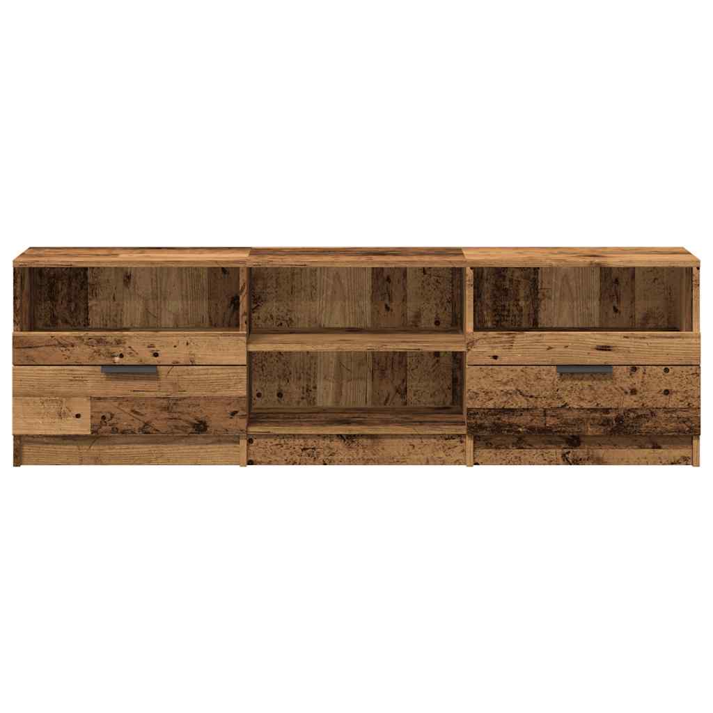 Meuble TV vieux bois 150x33,5x45 cm bois d'ingénierie - XIOS