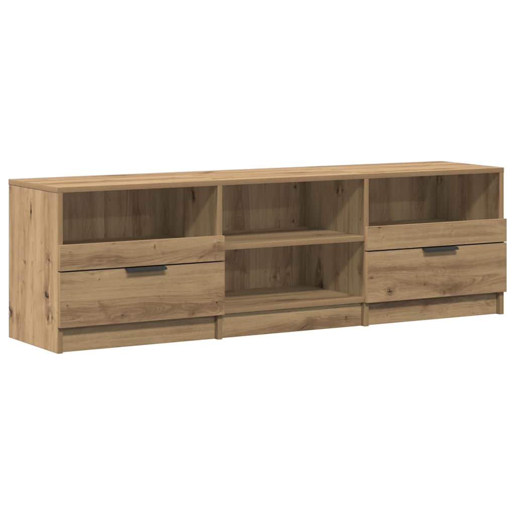 Meuble TV chêne artisanal 150x33,5x45 cm bois d'ingénierie - XIOS