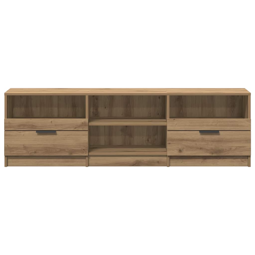 Meuble TV chêne artisanal 150x33,5x45 cm bois d'ingénierie - XIOS