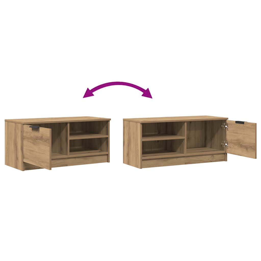 Meubles TV 2 pcs chêne artisanal 80x35x36,5cm bois d'ingénierie - XIOS
