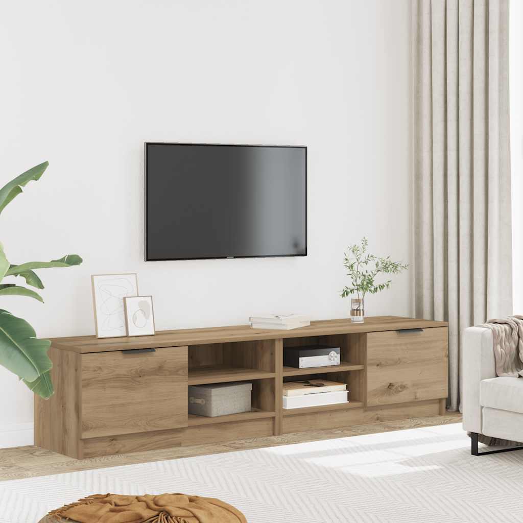 Meubles TV 2 pcs chêne artisanal 80x35x36,5cm bois d'ingénierie - XIOS