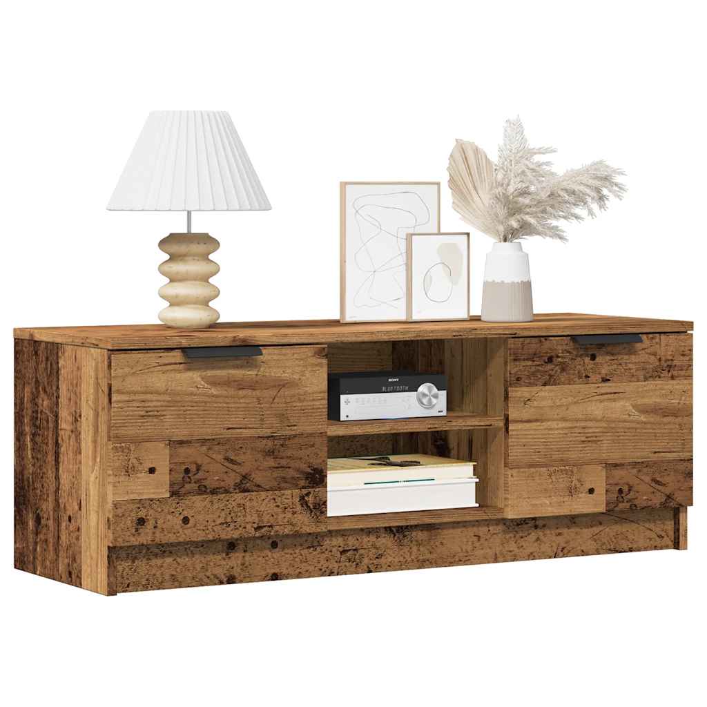 Meuble TV vieux bois 102x35x36,5 cm bois d'ingénierie - XIOS