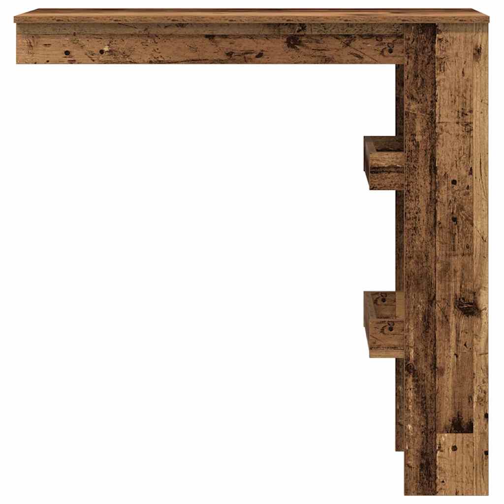 Table bar mural vieux bois 102x45x103,5 cm bois d'ingénierie - XIOS