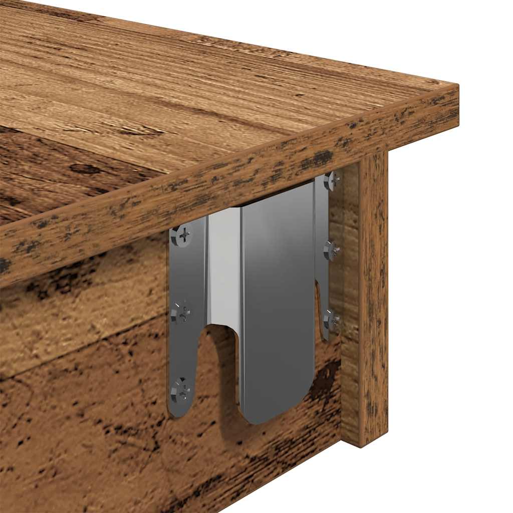 Table bar mural vieux bois 102x45x103,5 cm bois d'ingénierie - XIOS