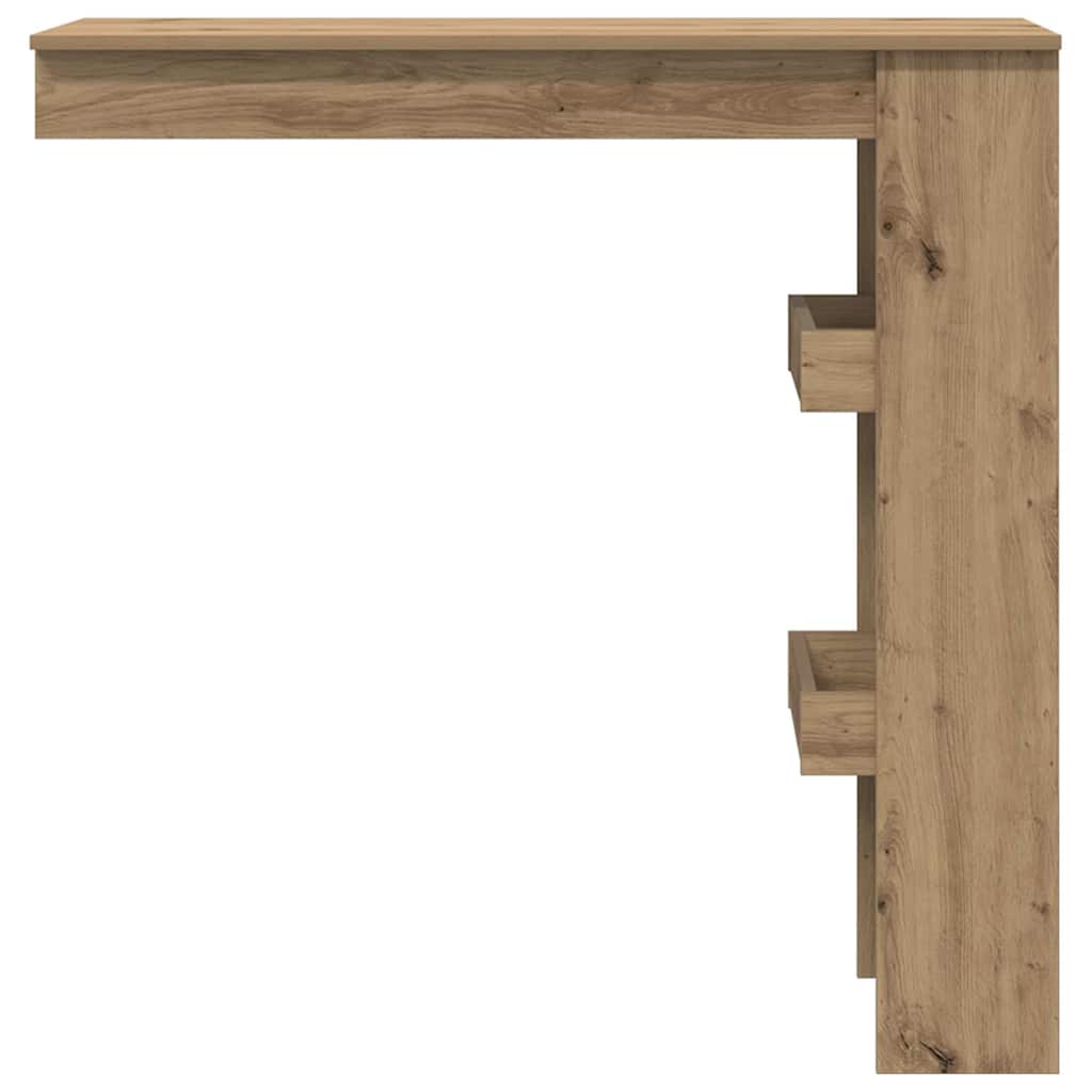 Table de bar murale chêne artisanal bois d'ingénierie - XIOS