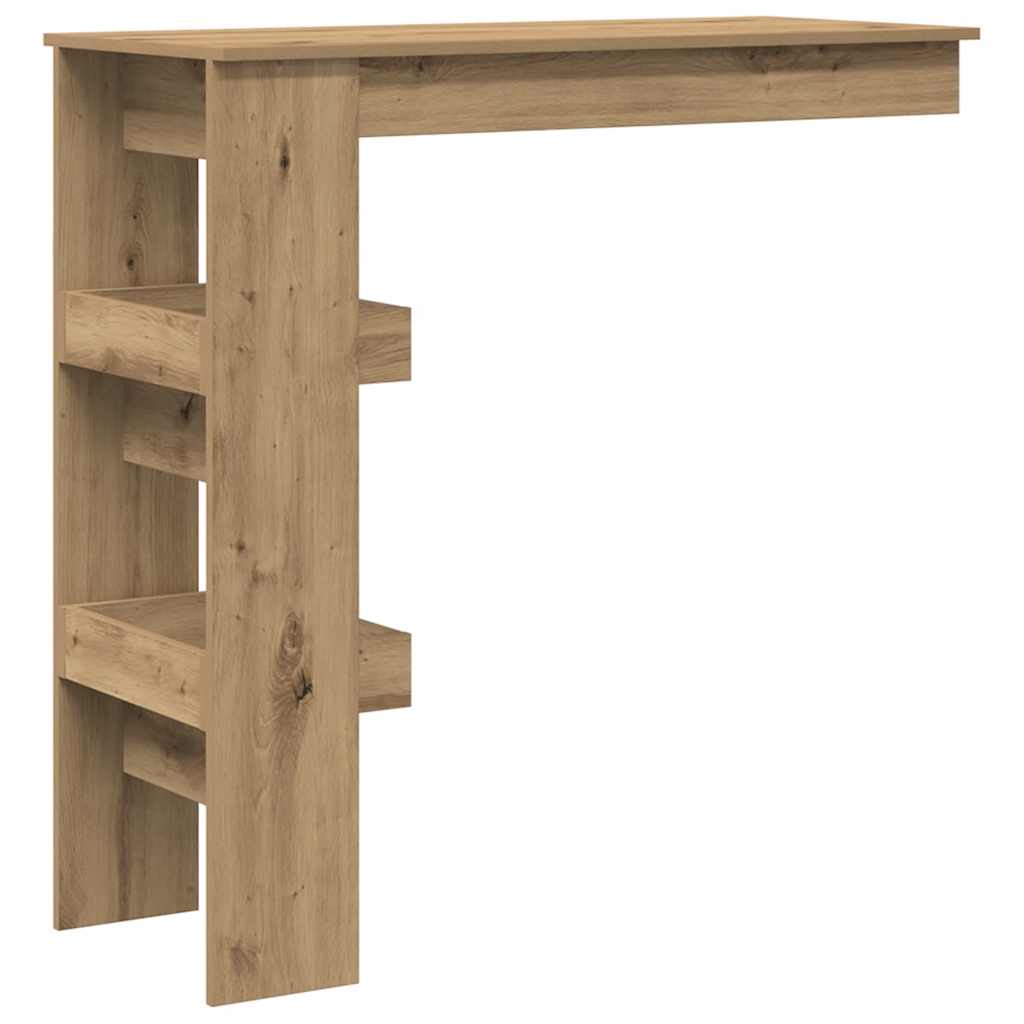 Table de bar murale chêne artisanal bois d'ingénierie - XIOS