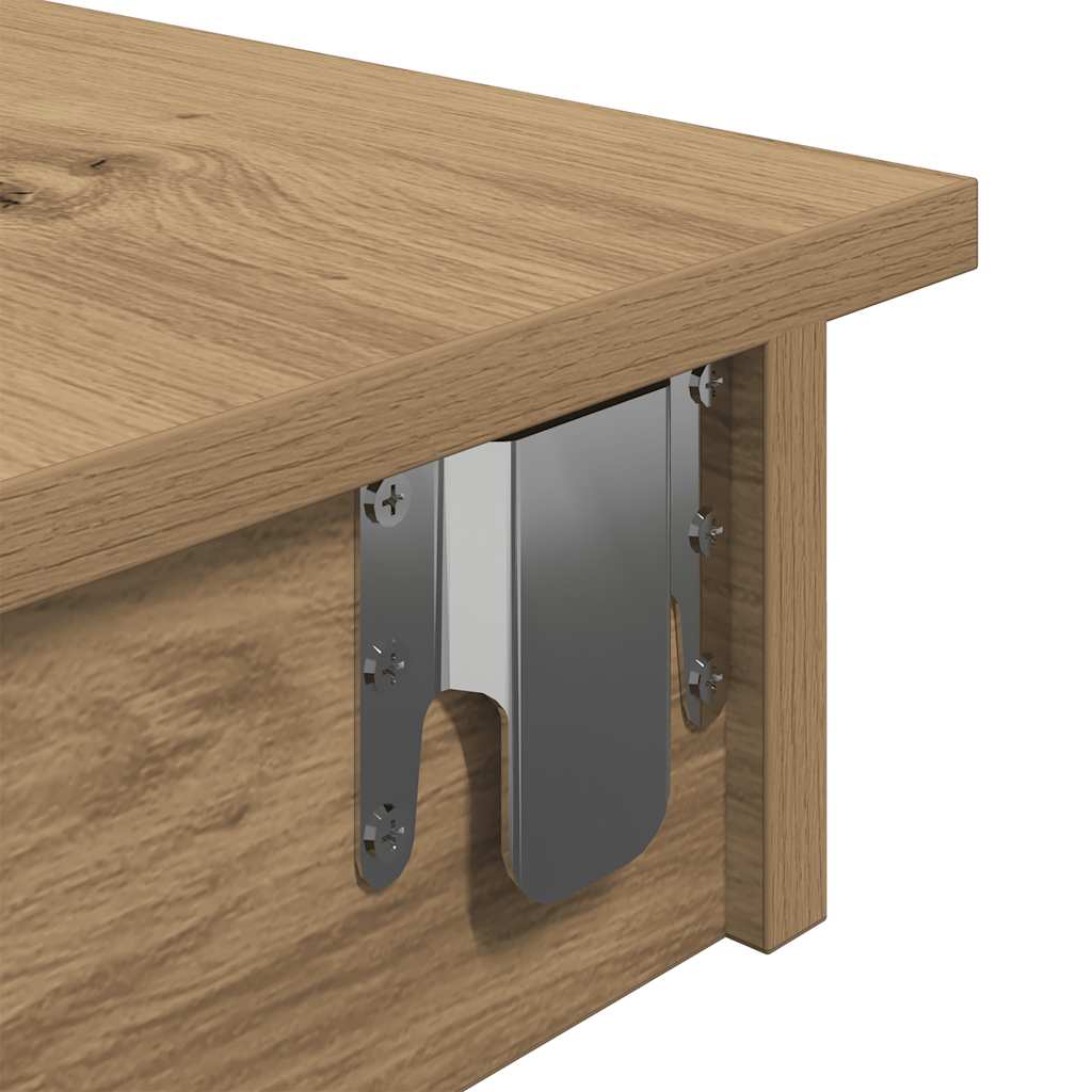 Table de bar murale chêne artisanal bois d'ingénierie - XIOS