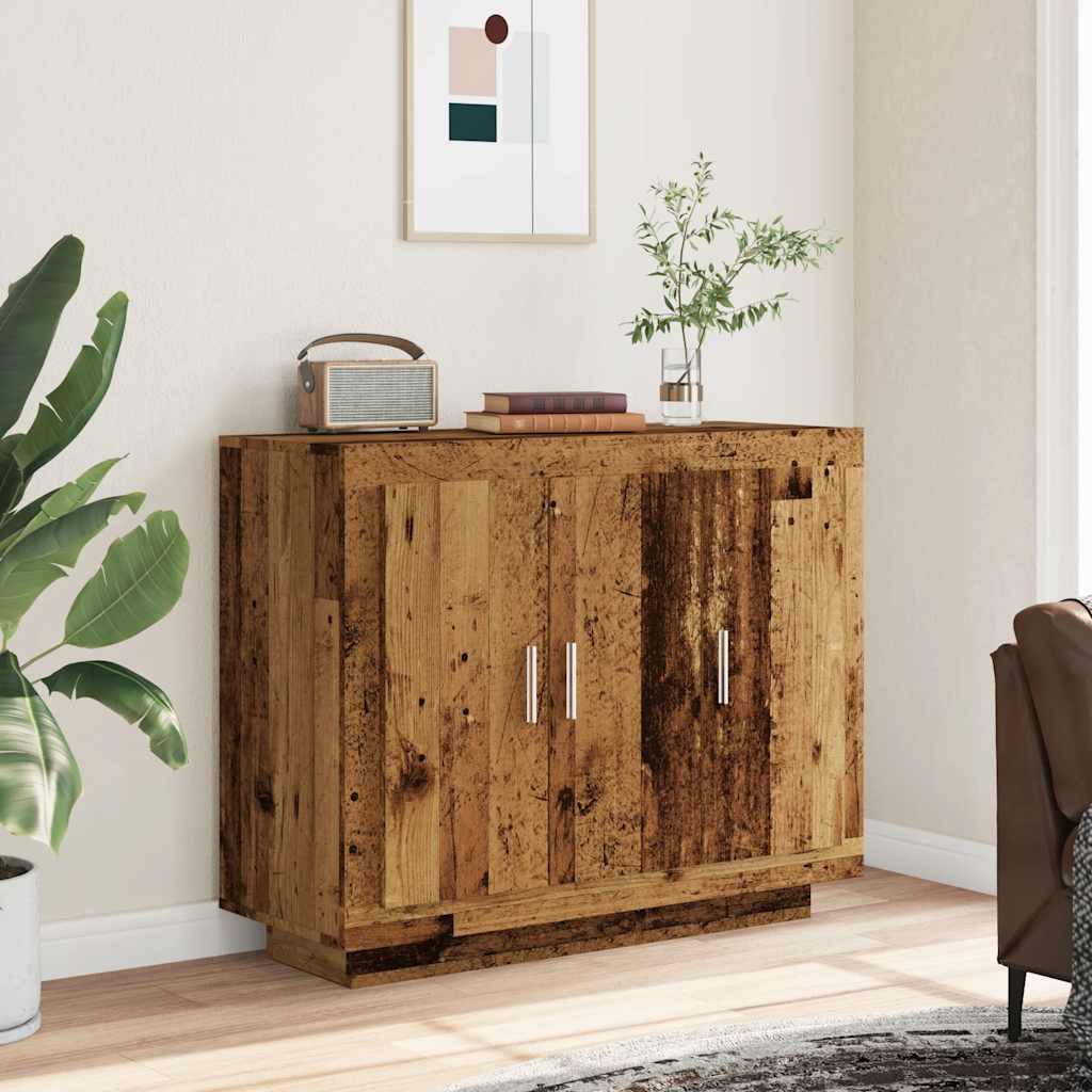 Buffet vieux bois 92x35x75 cm bois d'ingénierie - XIOS