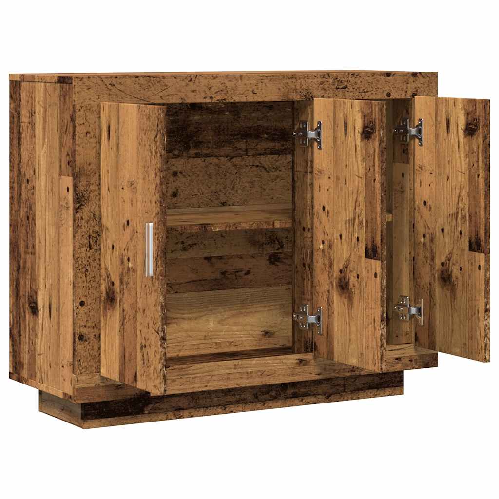 Buffet vieux bois 92x35x75 cm bois d'ingénierie - XIOS